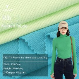 Y323-7#French fine ribbed fleece