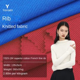 Y323-19#Excellent cotton French fine rib