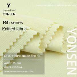 Y8-87# pure cotton fine rib